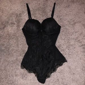 Black lace bodysuit - 4
